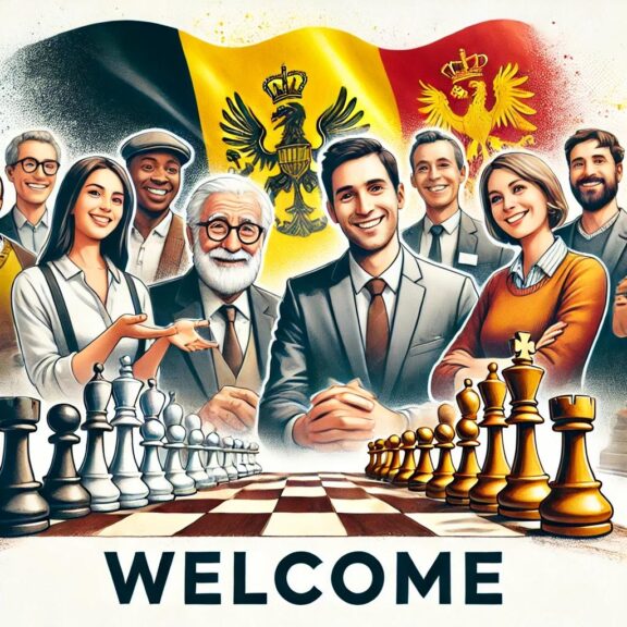 A welcoming image for the Royal Belgian Chess Fede