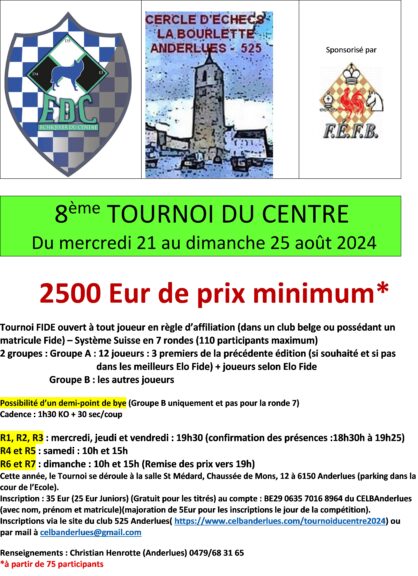 Affiche 2024 Tournoi du Centre 1 page